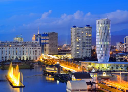 Batoumi Géorgie Mer noire ville balnéaire vue sur la nouvelle ville