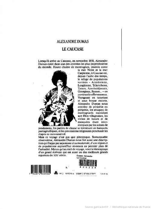 Alexandre Dumas Le Caucase livre impression de voyage Géorgie